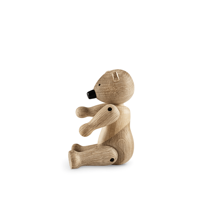 Kay Bojesen Liliput Bear, Oak/Maple, H: 3.7"