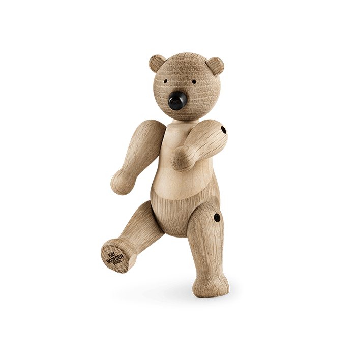 Kay Bojesen Liliput Bear, Oak/Maple, H: 3.7"