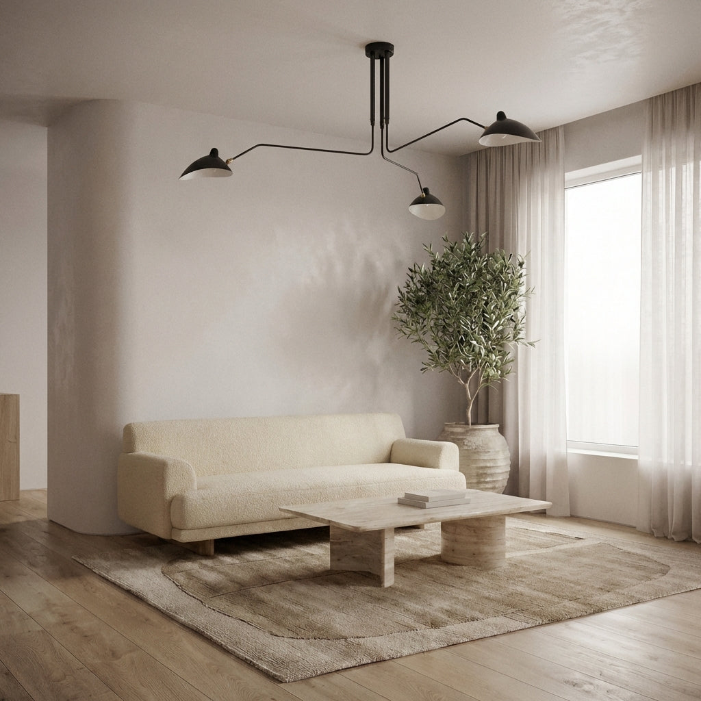 Three-Arm Mouille Ceiling Lamp