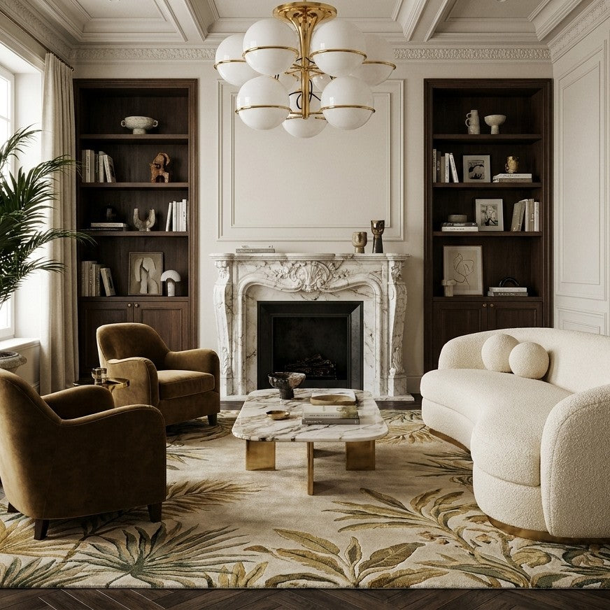 Sarfatti Globe Two Tiered Flush Mount Ceiling Lamp