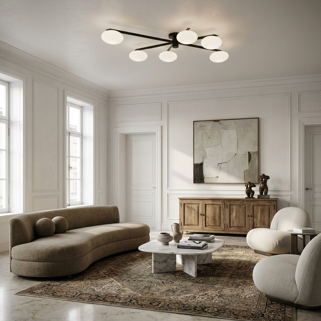 Lelli Six Arm Flush Mount Ceiling Light