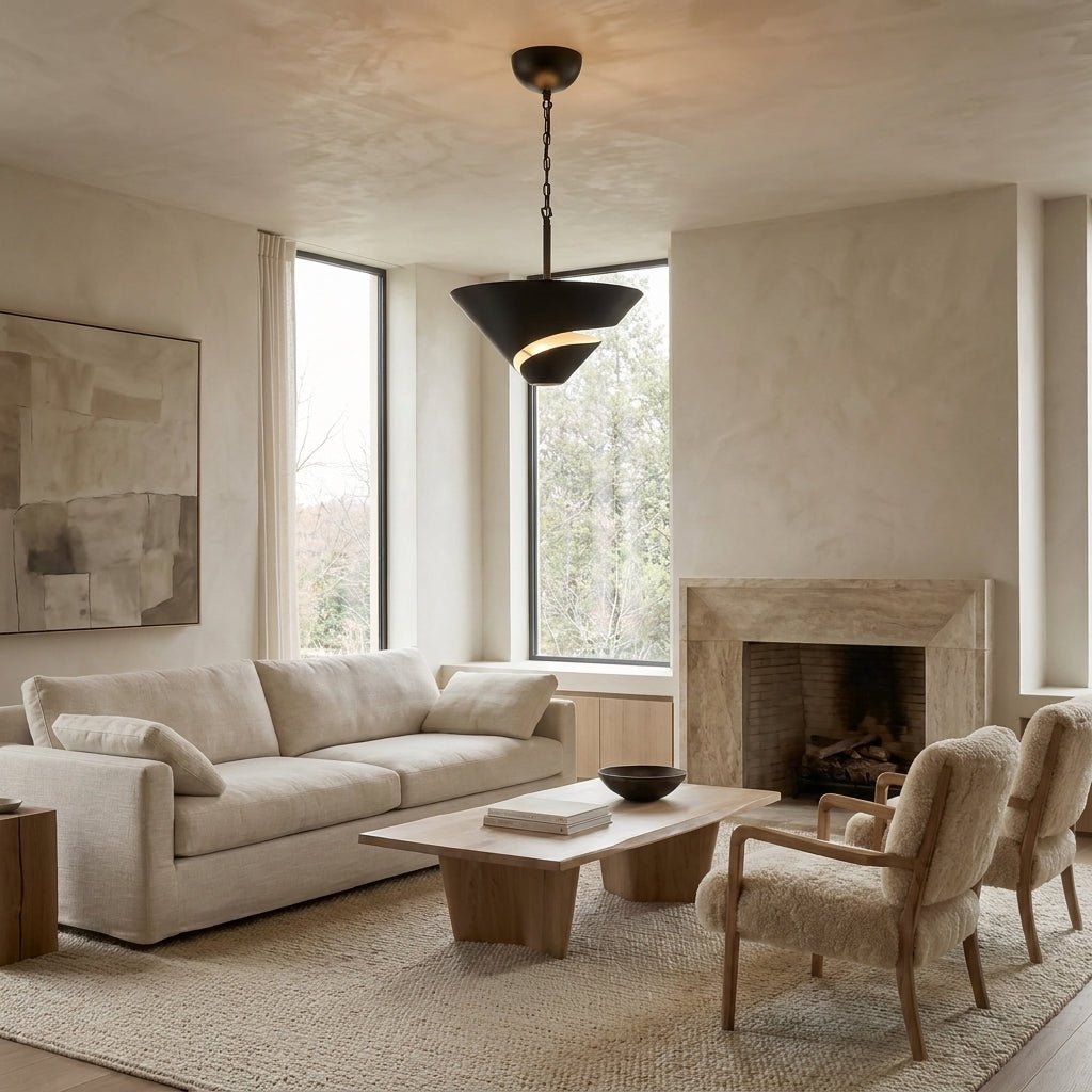 Serge Mouille Shell Ceiling Lamp - Semi Flush