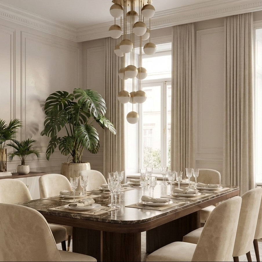 Stilnovo 16 Light Raindrop Globe Chandelier - Brass