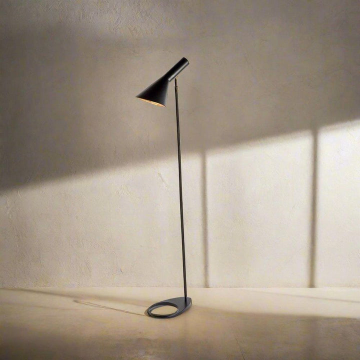 Mid Century AJ Floor Lamp-France & Son-LBF002BLACK-Floor LampsBlack-1-France and Son