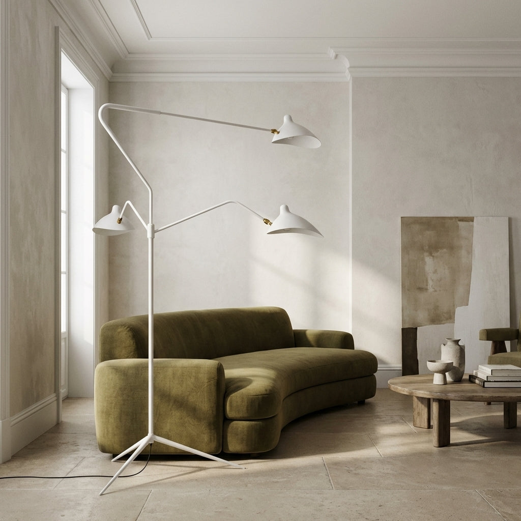 Mouille Three-Arm MFL-3 Floor Lamp - White