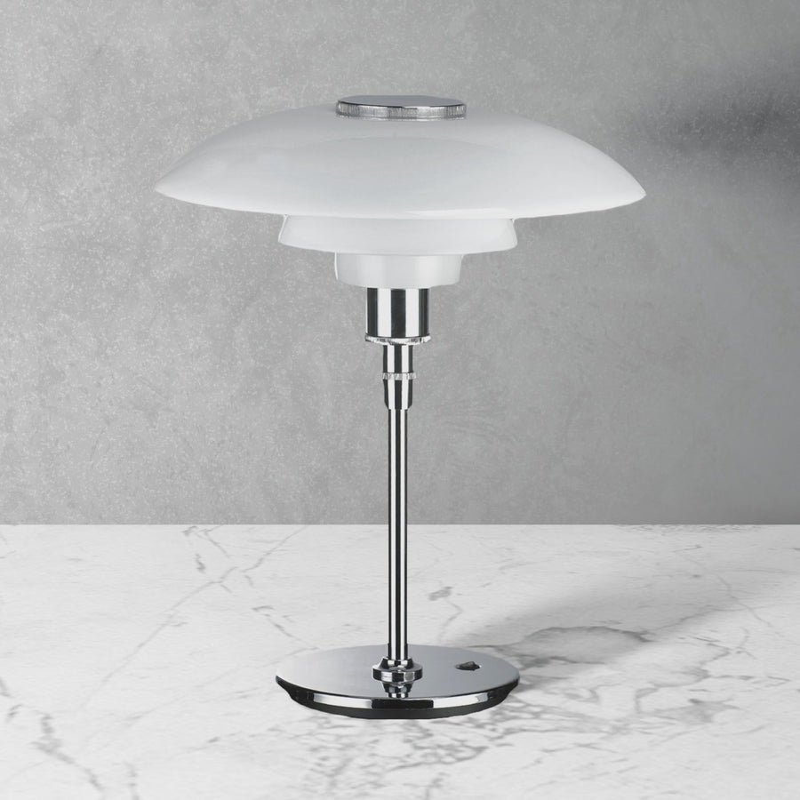 Henningsen Large Table Lamp - Chrome-France & Son-LBT028CHR-Table Lamps-1-France and Son