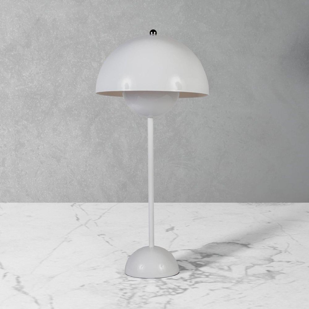 Mid Century Flowerpot Table Lamp VP3 - White-France & Son-LBT033WHT-Table Lamps-1-France and Son