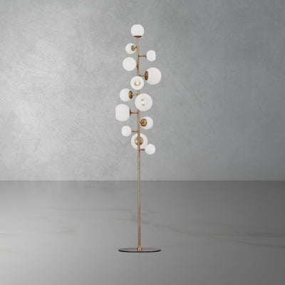 Vaccinium Branching Globe Floor Lamp-France & Son-LM9813FBRS-Floor Lamps-1-France and Son
