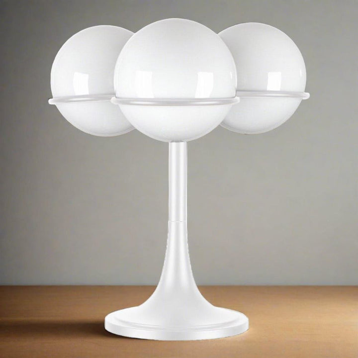 Sarfatti Table Lamp with Three Globes-France & Son-LBT1163WHT-Table LampsWhite-1-France and Son