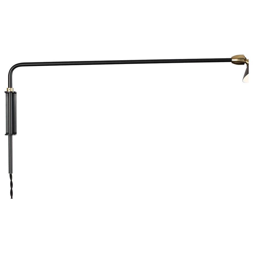 Mid Century Serge Rotating Wall Sconce-France & Son-LBW018BLK-Wall Lighting-4-France and Son
