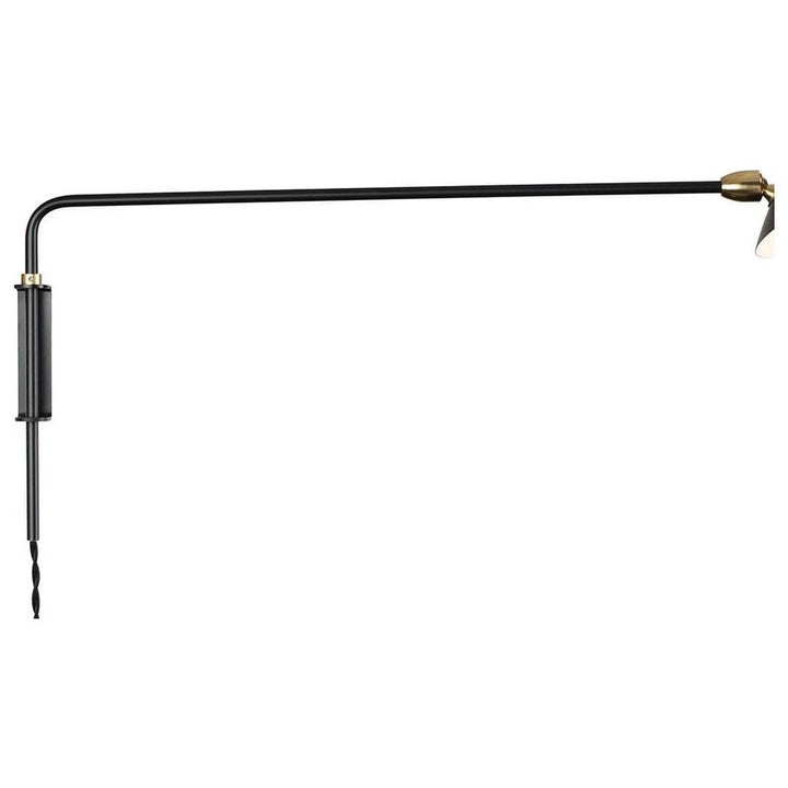 Mid Century Serge Rotating Wall Sconce-France & Son-LBW018BLK-Wall Lighting-4-France and Son
