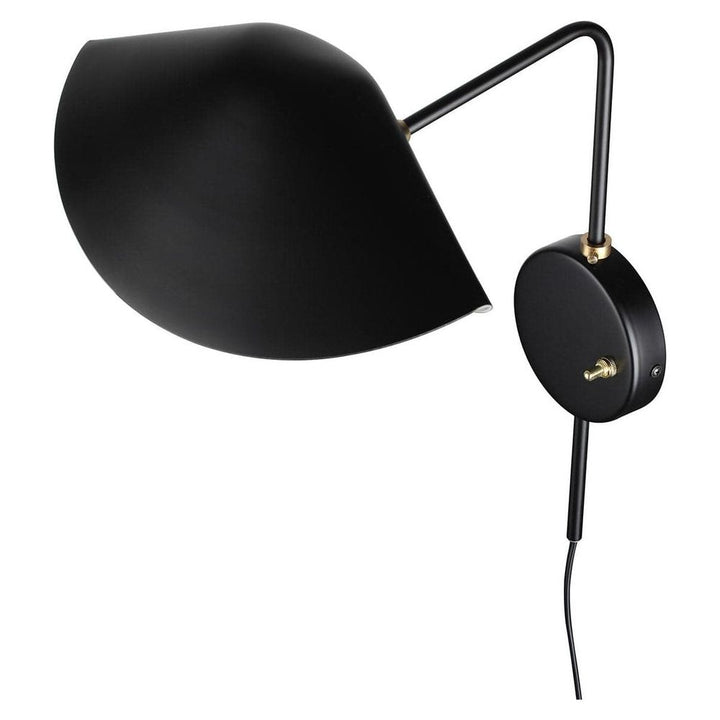 Mid Century Serge Antony Rotating Wall Sconce-France & Son-LBW060BLK-Wall LightingBlack-5-France and Son