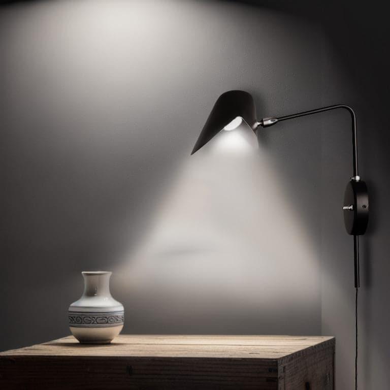 Mouille Antony Rotating Wall Sconce-France & Son-LBW060BLK-Wall LightingBlack-3-France and Son