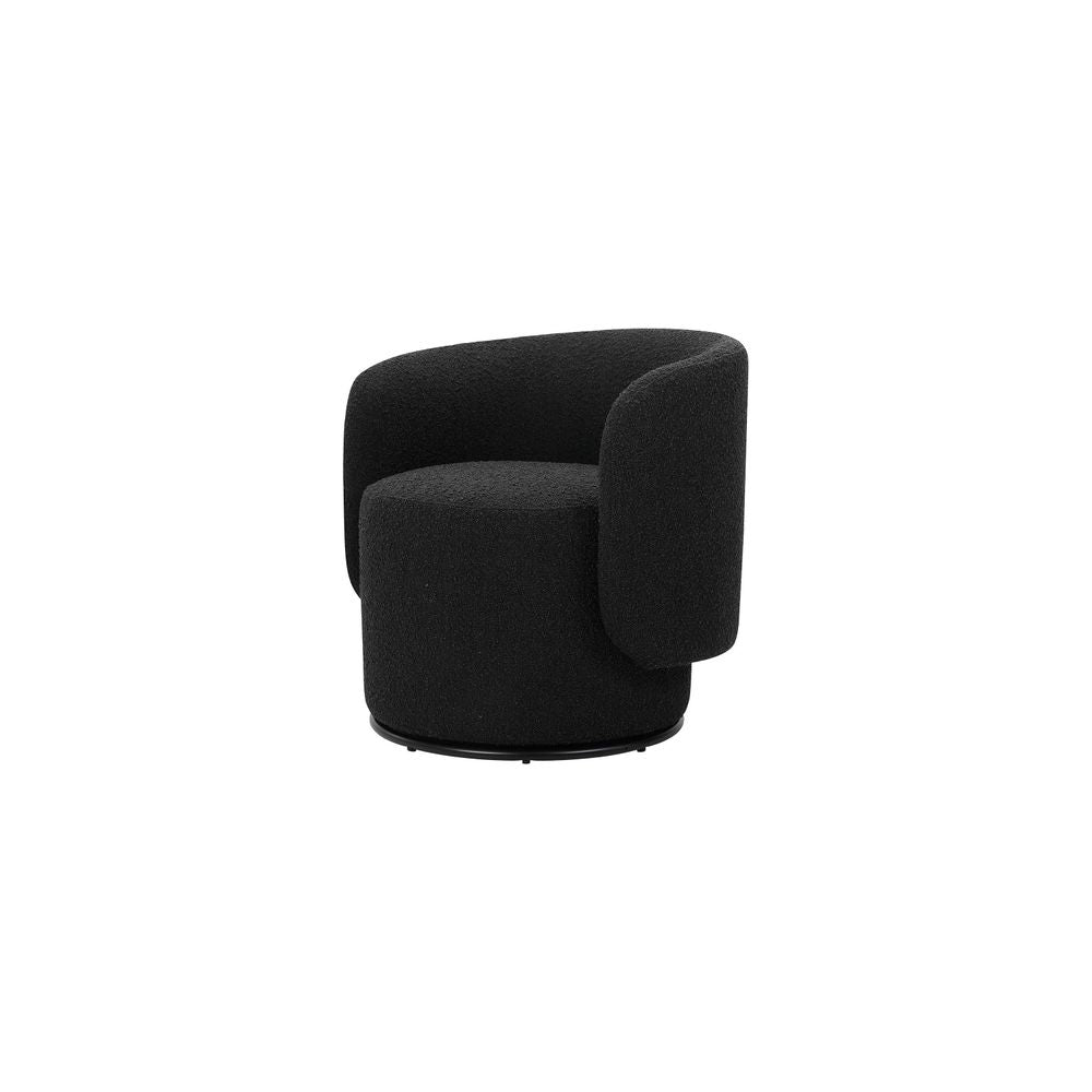 Lounge Chairs Biarritz Swivel Lounge Chair Licorice Boucle Fabric