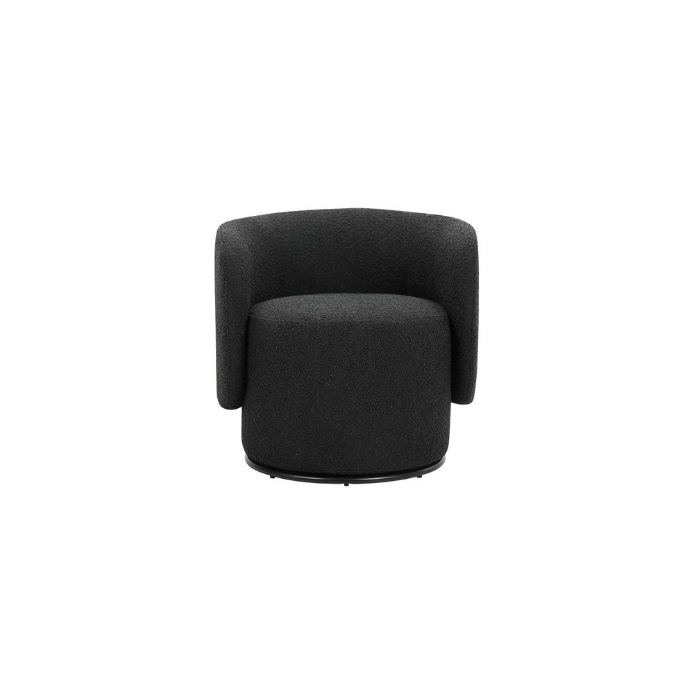 Lounge Chairs Biarritz Swivel Lounge Chair Licorice Boucle Fabric