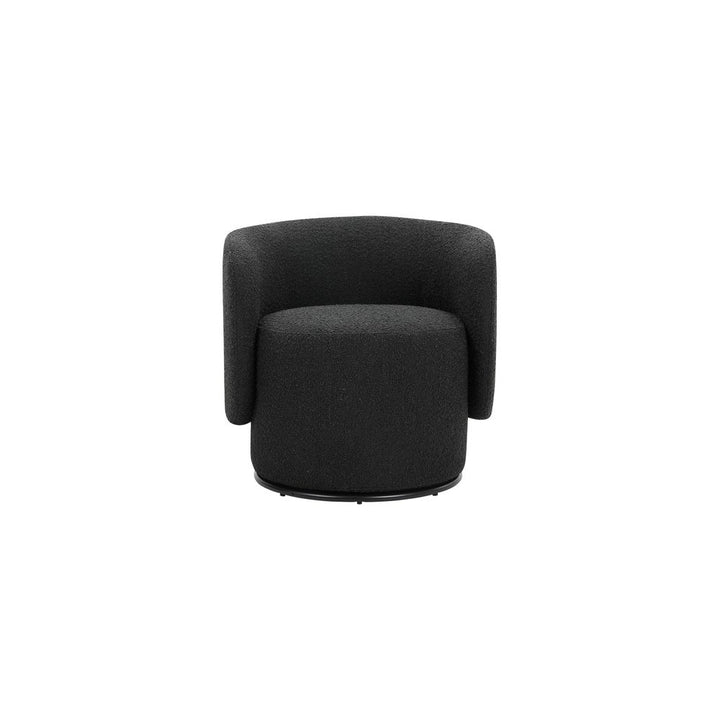 Lounge Chairs Biarritz Swivel Lounge Chair Licorice Boucle Fabric