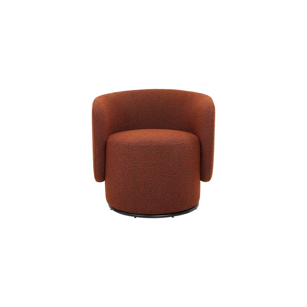 Lounge Chairs Biarritz Swivel Lounge Chair Rust Boucle Fabric