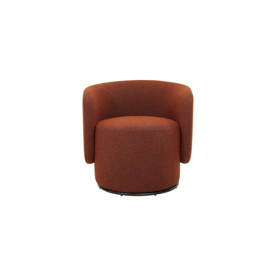 Lounge Chairs Biarritz Swivel Lounge Chair Rust Boucle Fabric