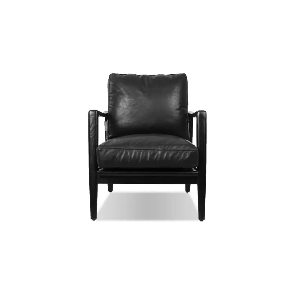 Lounge Chairs Craftsman Lounge Chair Black Leather Black Ash Wood Frame