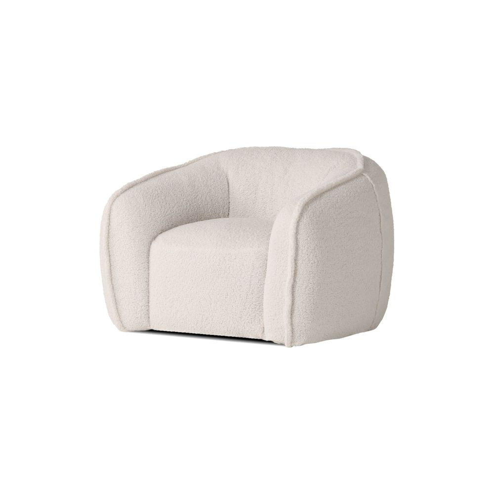 Lounge Chairs Duffy Swivel Lounge Chair Teddy Cream Fabric