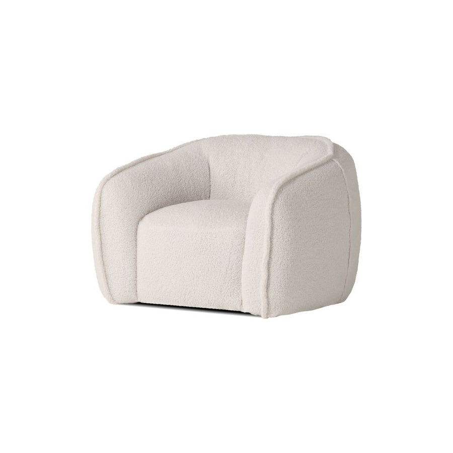 Lounge Chairs Duffy Swivel Lounge Chair Teddy Cream Fabric