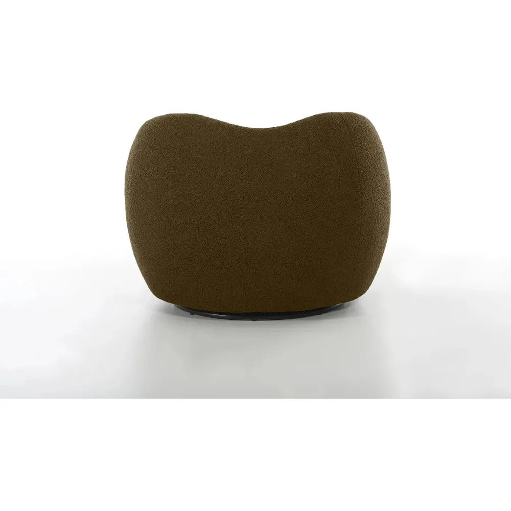 Dune Swivel Lounge Chair Army Teddy Fabric