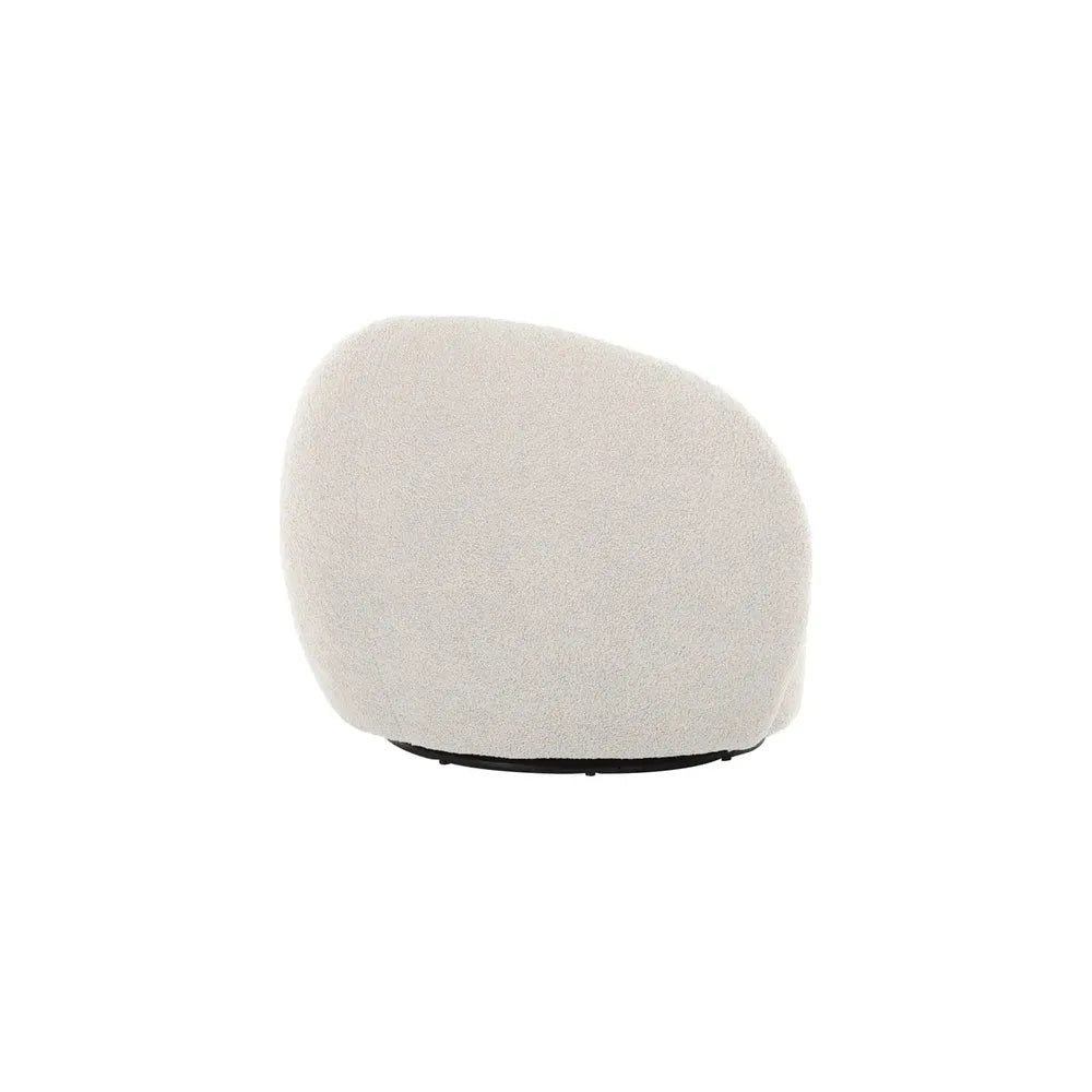 Dune Swivel Lounge Chair Cream Teddy Fabric