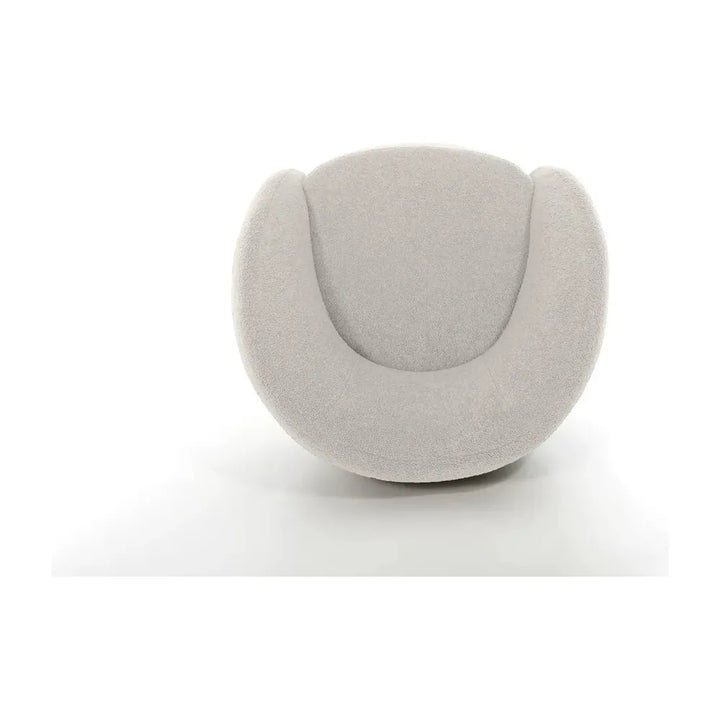 Dune Swivel Lounge Chair Cream Teddy Fabric