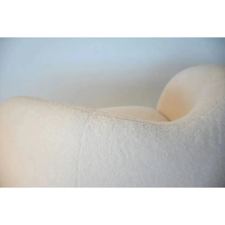 Dune Swivel Lounge Chair Cream Teddy Fabric