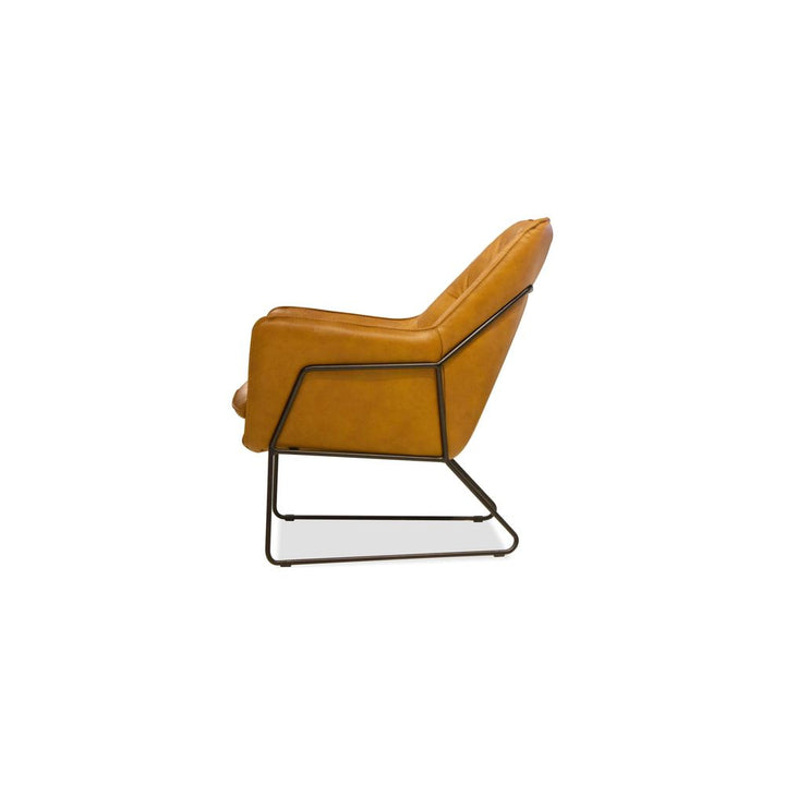 Lounge Chairs Jasmine Lounge Chair Vintage Whiskey Leather Black Powder Coated Legs
