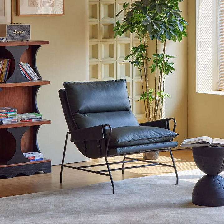 Meier Lounge Chair Moss Green Leather