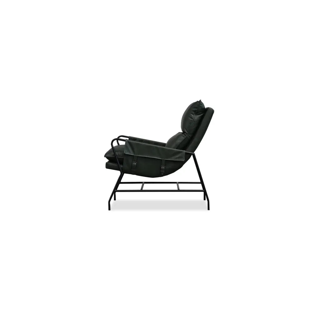 Meier Lounge Chair Moss Green Leather