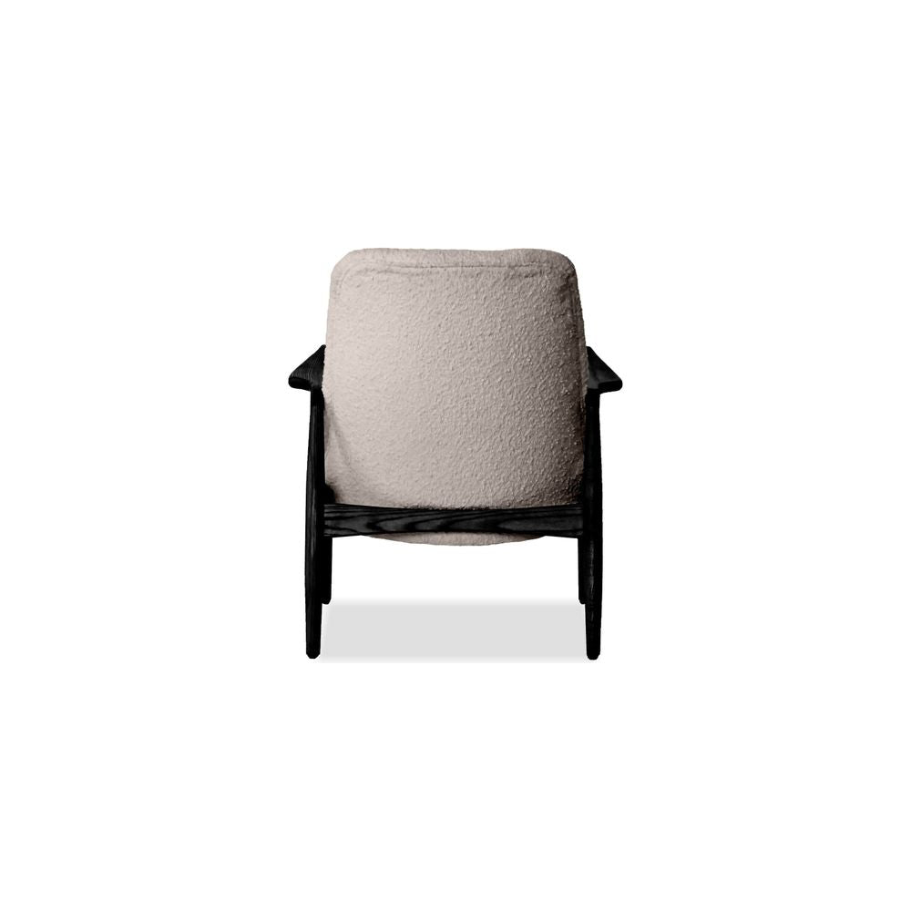 Reynolds Lounge Chair Smoke Boucle Fabric Black Ash Wood Frame