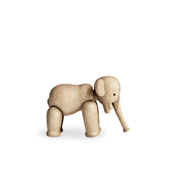Kay Bojesen Elephant Liliput, Oak, H: 3"
