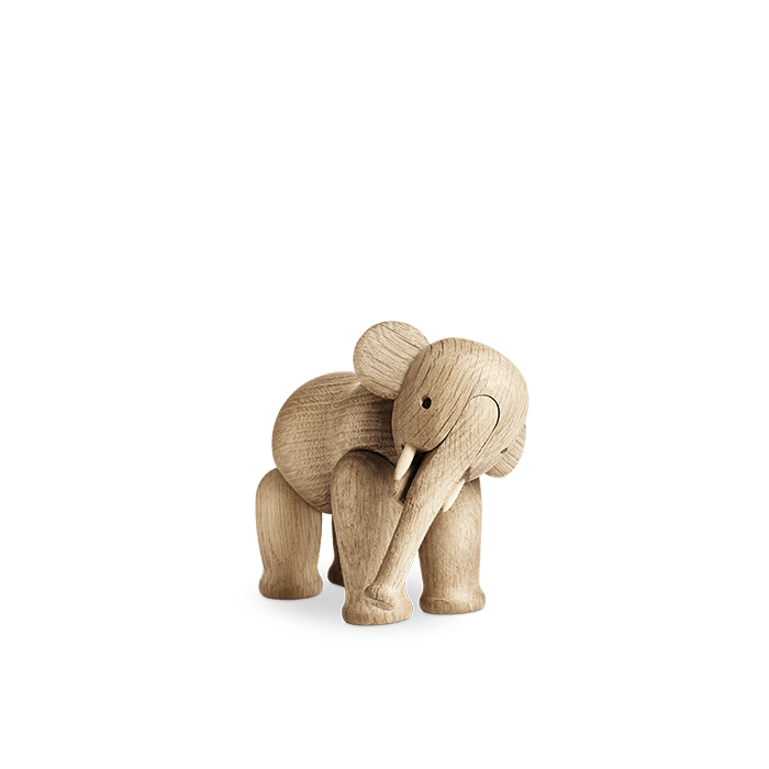 Kay Bojesen Elephant Liliput, Oak, H: 3"