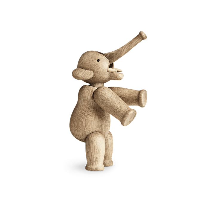 Kay Bojesen Elephant Liliput, Oak, H: 3"