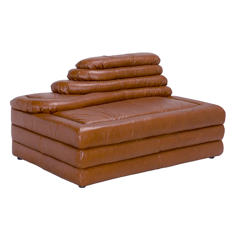 Sectionals: Parts Bandera Sofa, Cl, Roche Tan Leather
