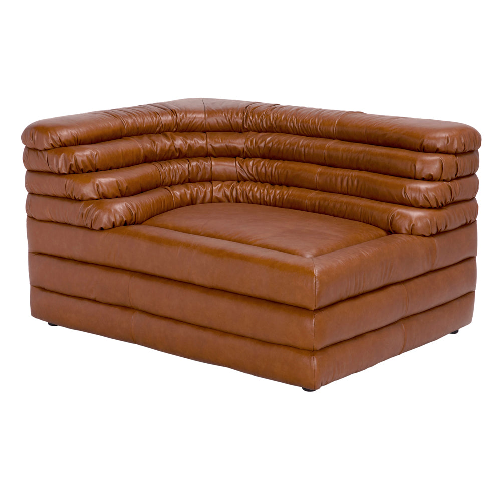 Sectionals: Parts Bandera Sofa, L, Roche Tan Leather