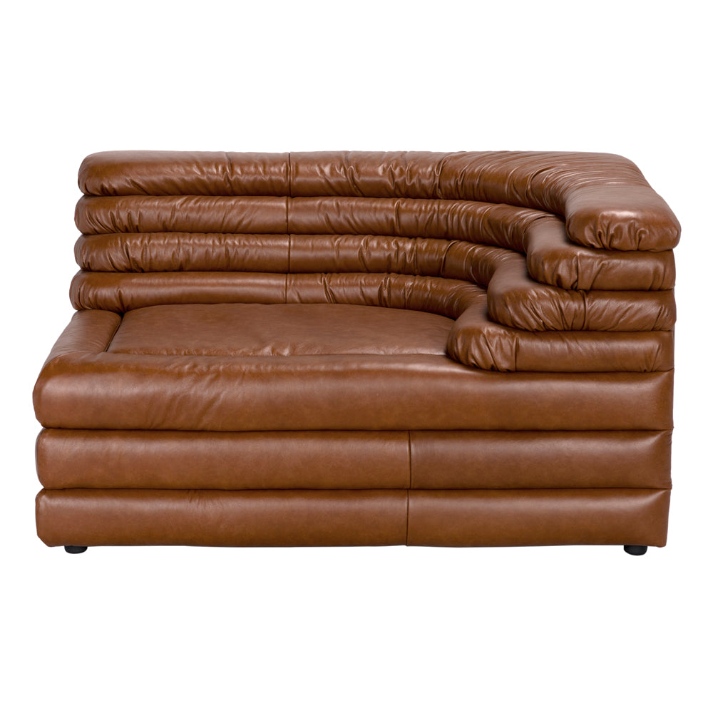 Sectionals: Parts Bandera Sofa, R, Roche Tan Leather
