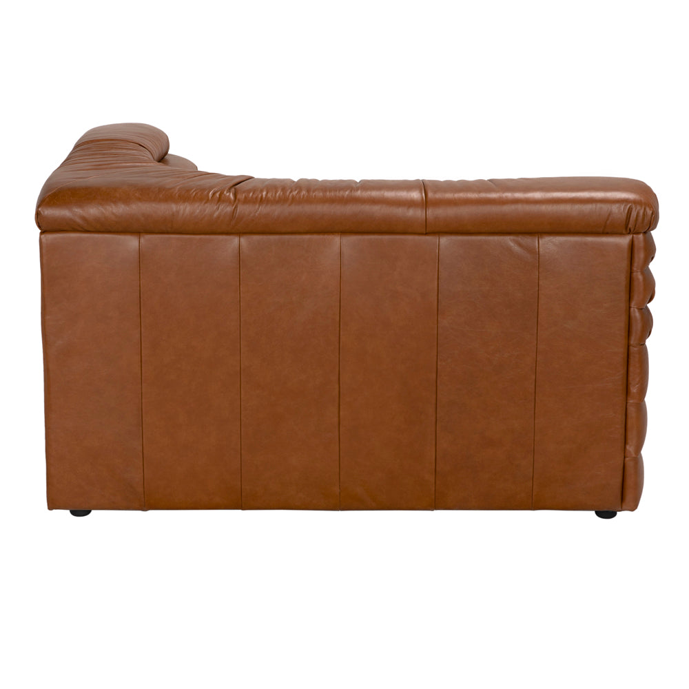 Sectionals: Parts Bandera Sofa, R, Roche Tan Leather