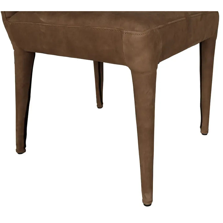 Georgia Dining Chair, Orris Brown Leather