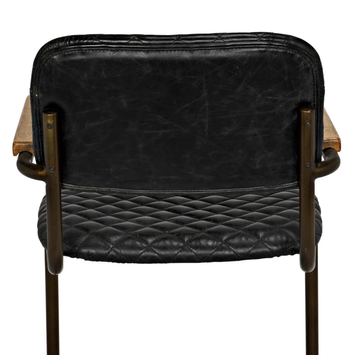 0045 Quilted Leather Cantilever Arm Chair