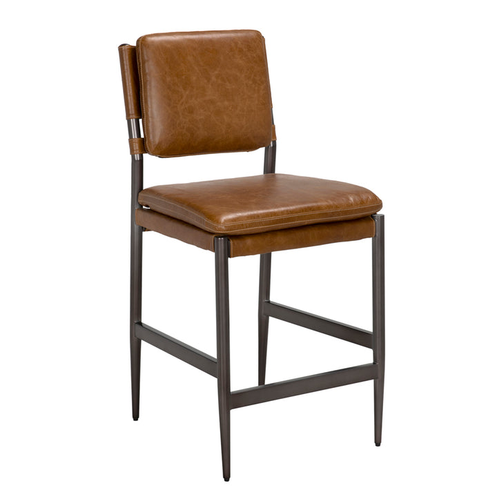 Bar & Counter Stools Wooster Counter Chair, Cuba Brown Leather