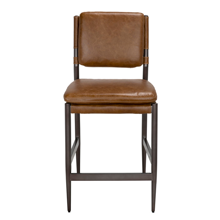 Bar & Counter Stools Wooster Counter Chair, Cuba Brown Leather