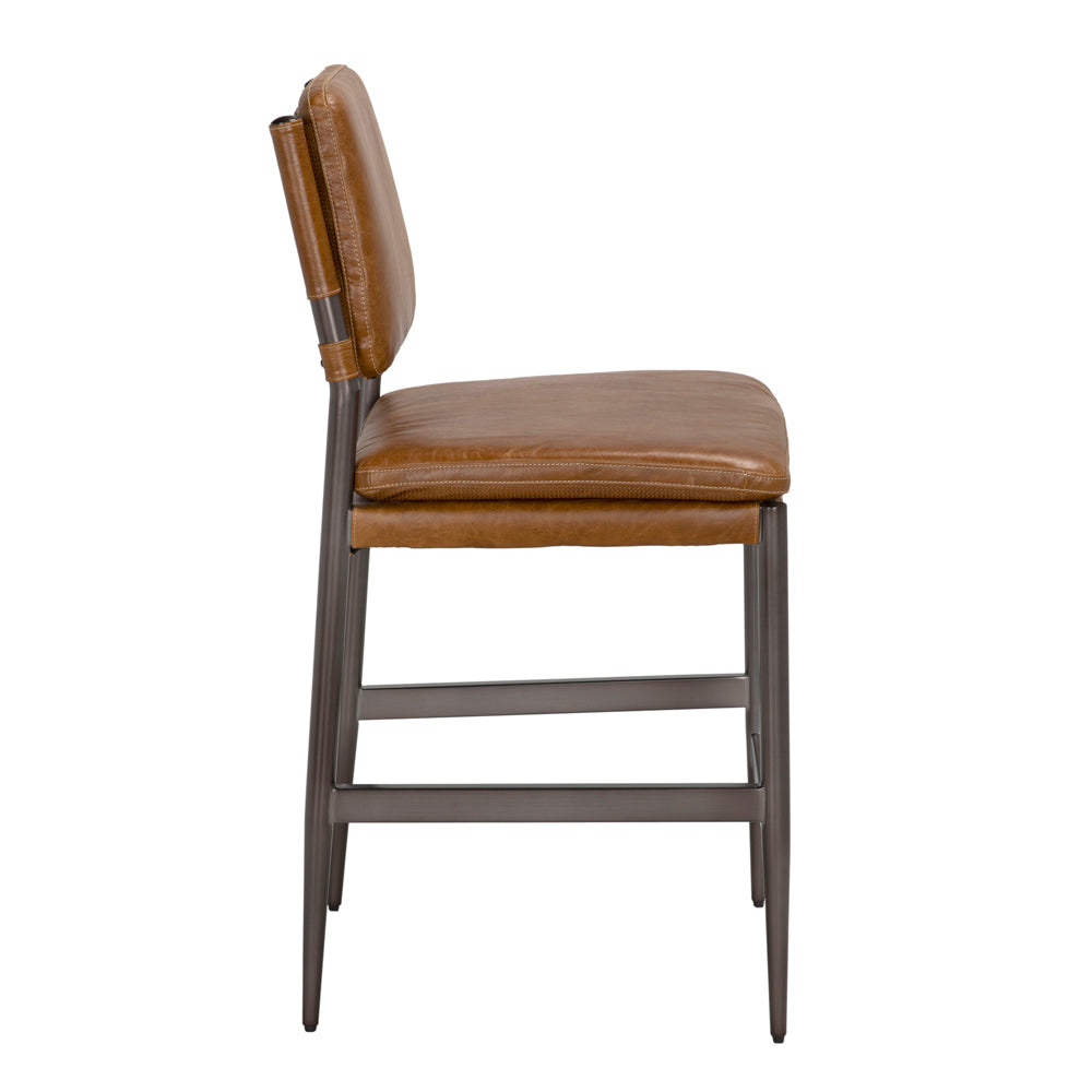 Bar & Counter Stools Wooster Counter Chair, Cuba Brown Leather