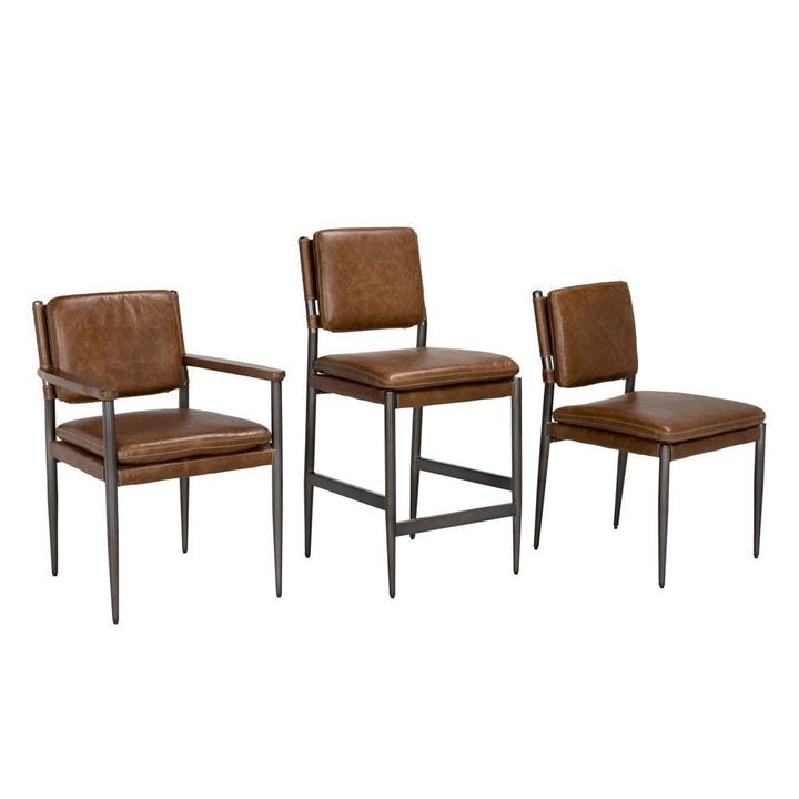 Wooster Dining Chair with Arms, Brown