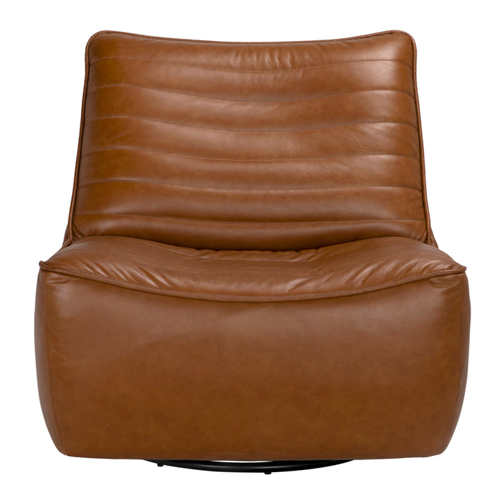 Lounge Chairs Mcclain Swivel Single Sofa, Roche Tan Leather