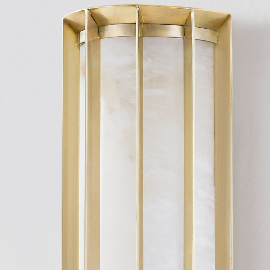 Leda Wall Sconce - Vintage Brass 6in Width 23.75in Height