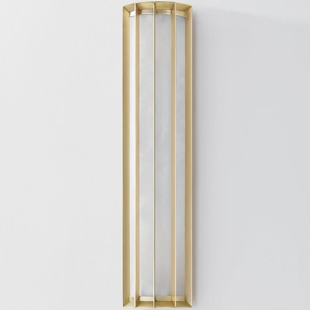 Leda Wall Sconce - Vintage Brass 6in Width 21.25in Height