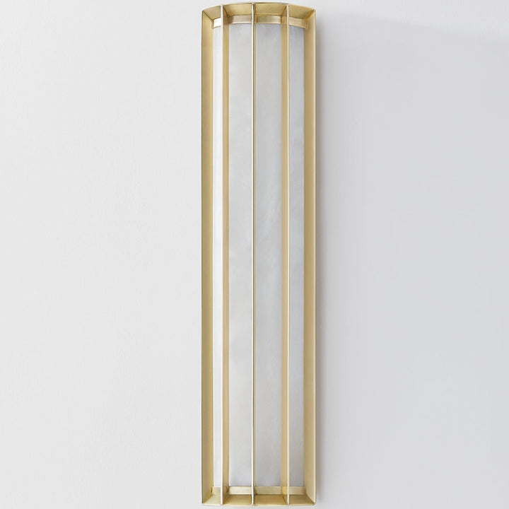 Leda Wall Sconce - Vintage Brass 6in Width 21.25in Height